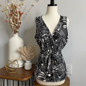 [NWT][WHBM] Black Print Reversible MJ Top